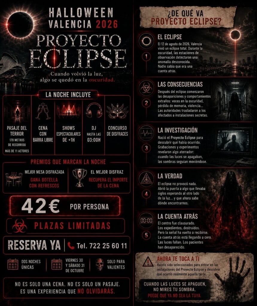 Proyecto Eclipse · Halloween Valencia 2026 2 fiesta halloween 2026 Valencia